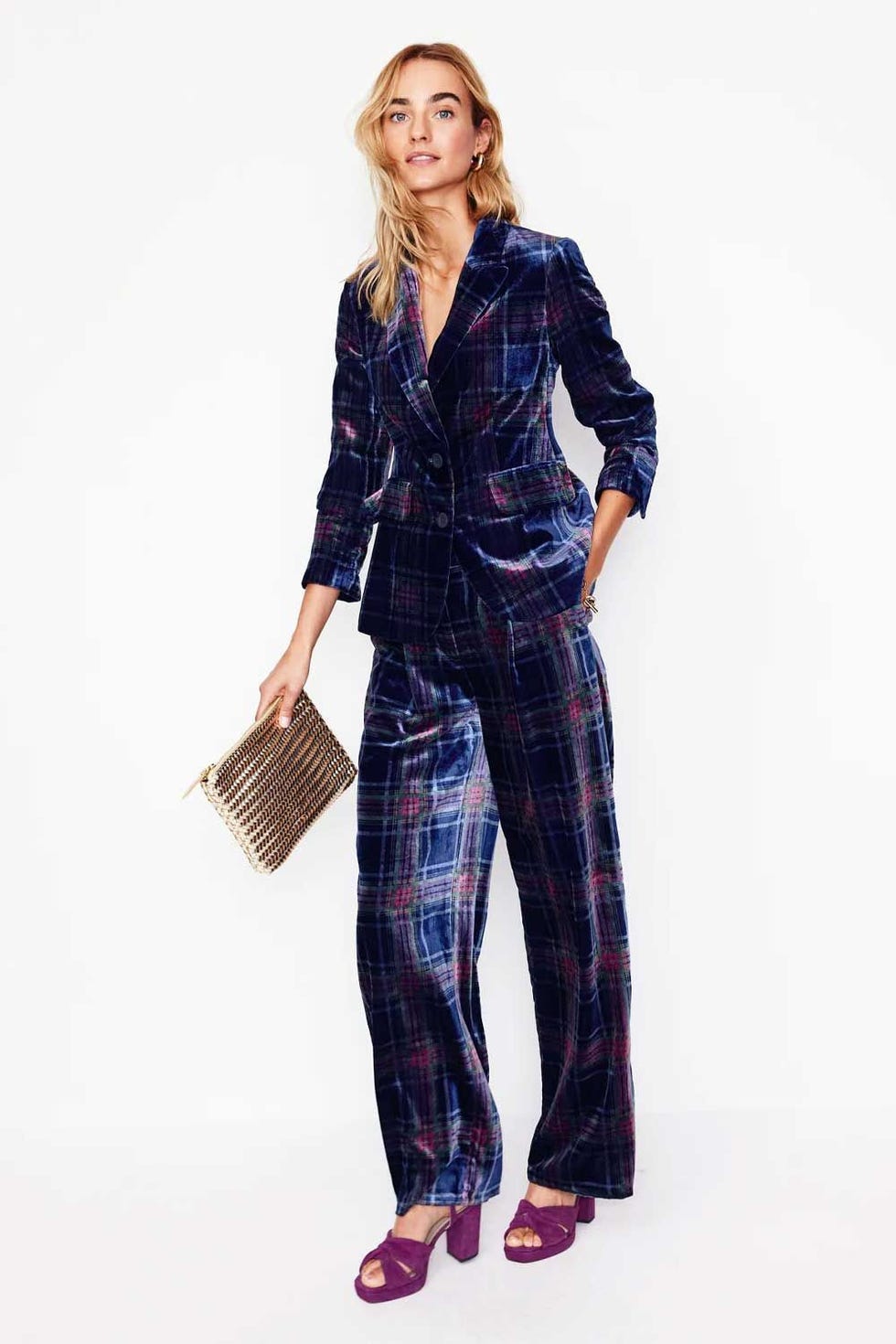 Fluid Velvet Blazer
