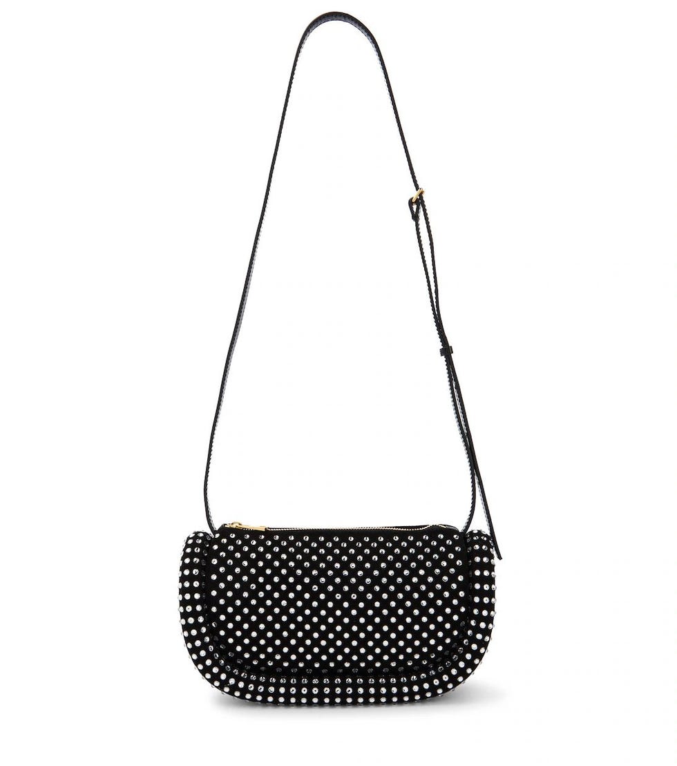 Embellished Suede Bumper Bag