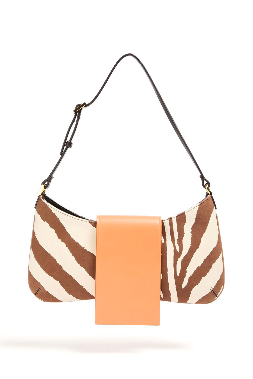 Le Bisou Zebra-Print Leather Shoulder Bag