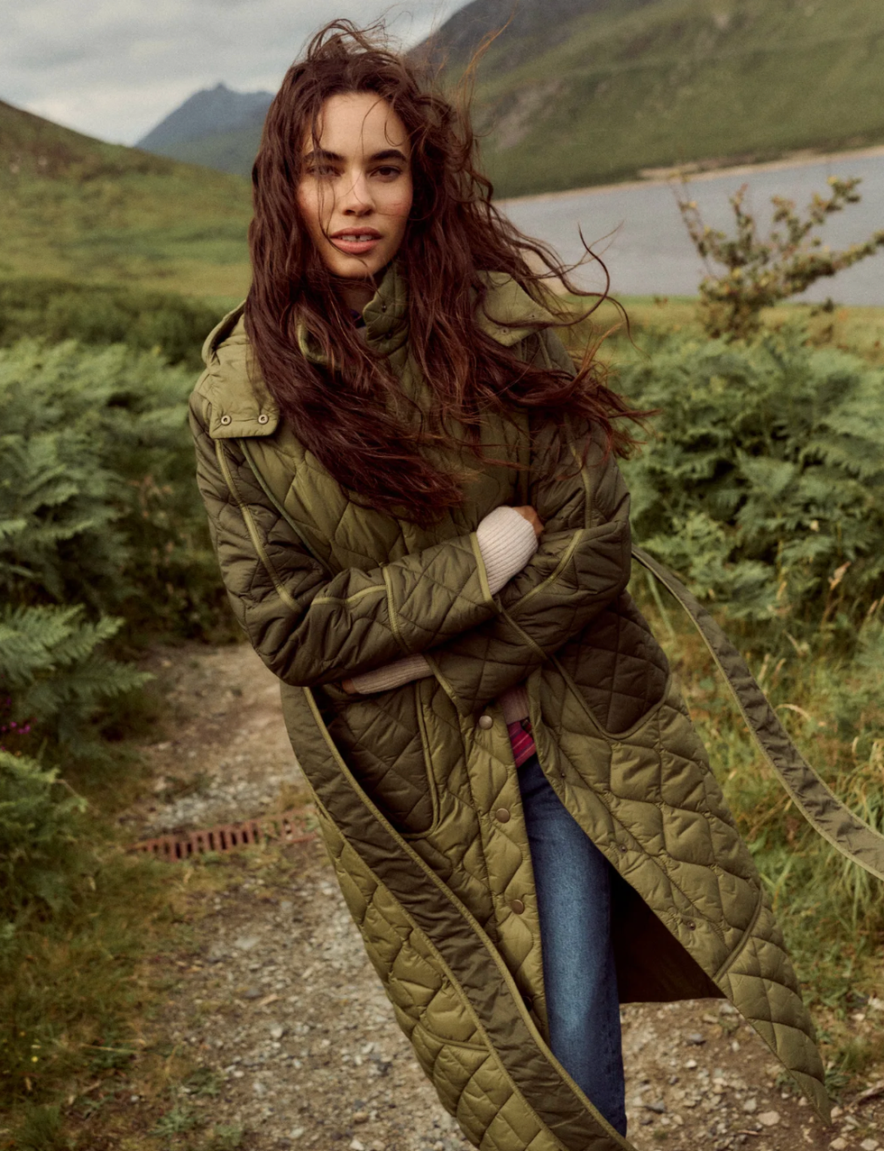 Quilted Belted Coat