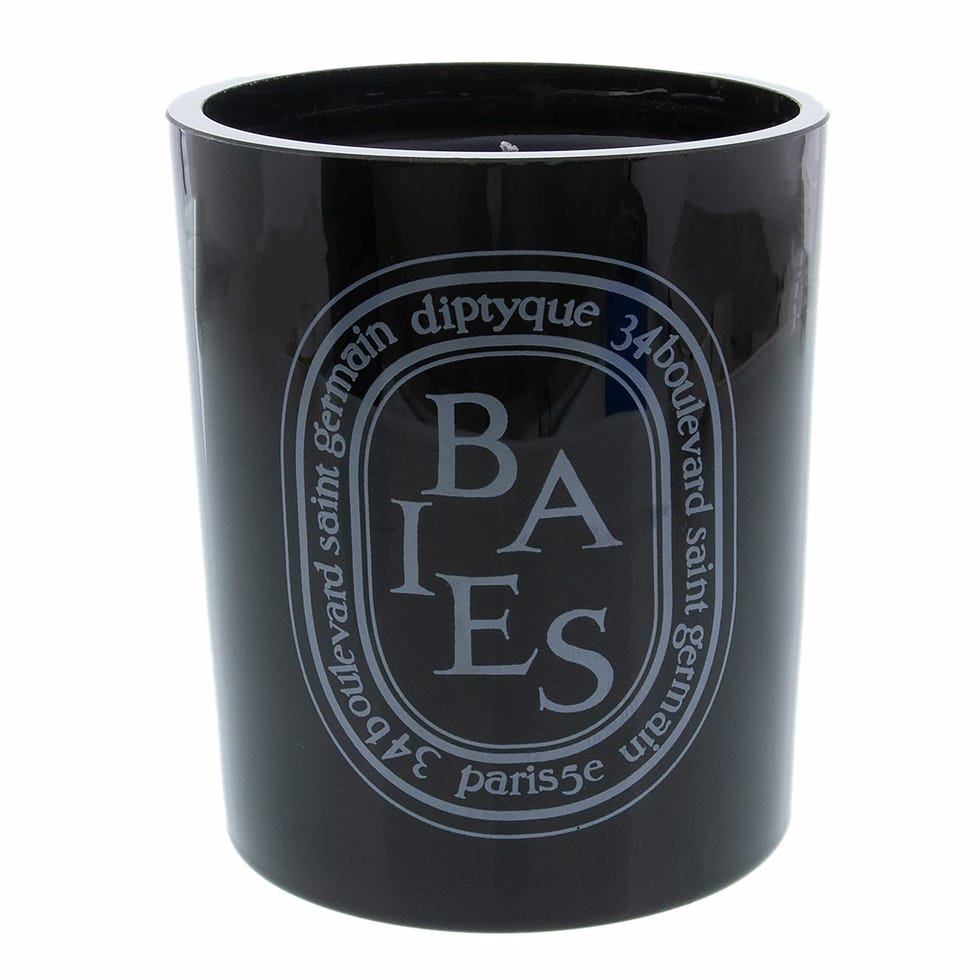 Black Baies Floral Candle