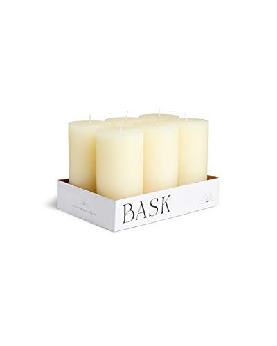 Mottled Pillar Candles, Set of 6