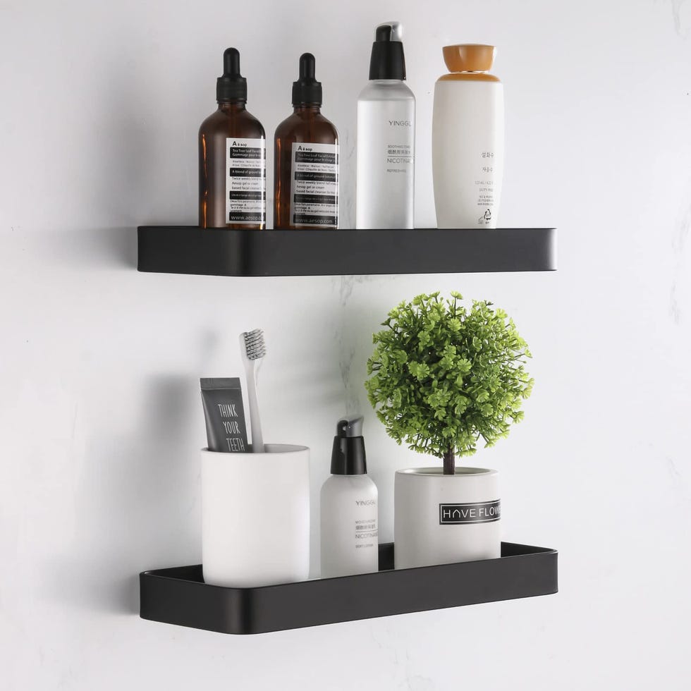 Estantería de baño negra