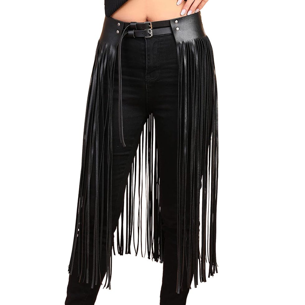 Tassel fringe skirt belt