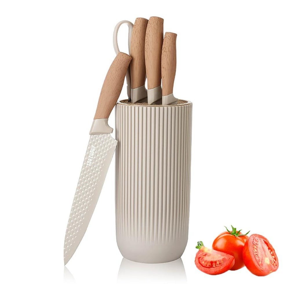 6-Piece Khaki Professional Kitchen Knife Set