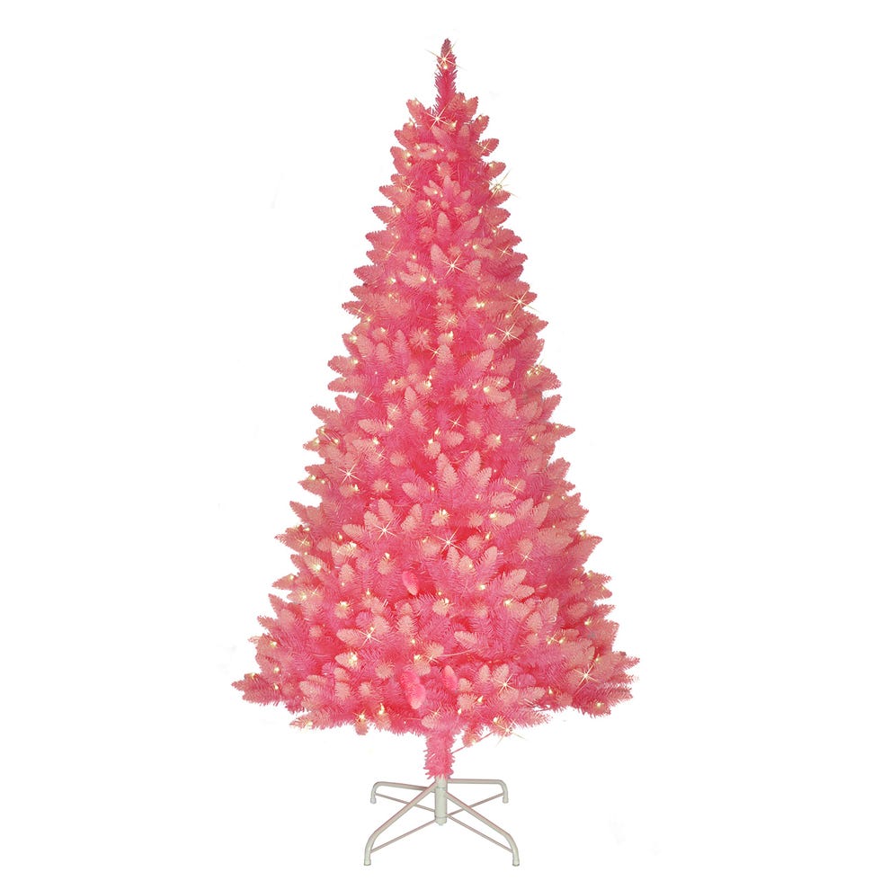 Pre-Lit Fashion Pink Artificial Christmas Tree