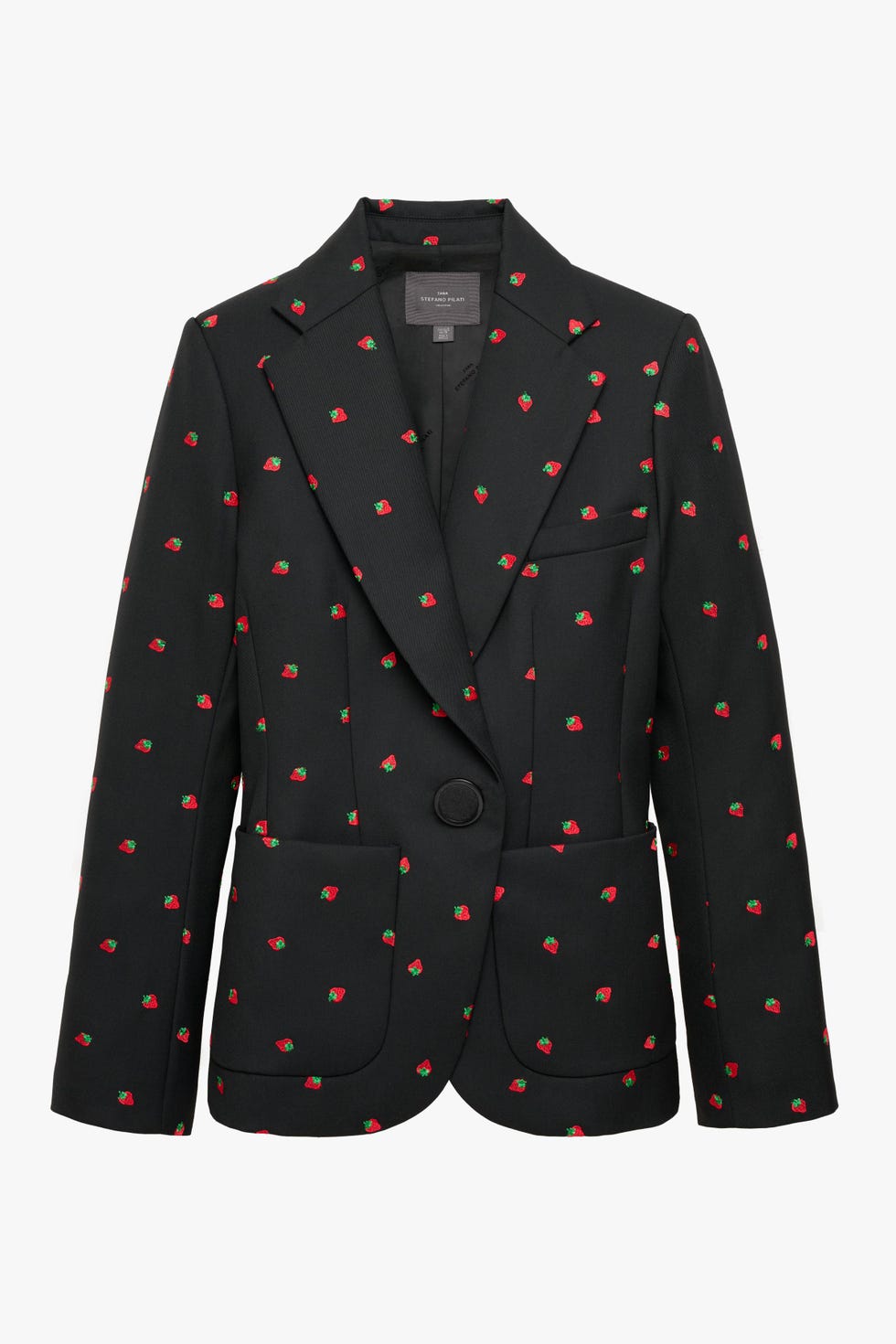 Wool-Blend Strawberry Blazer