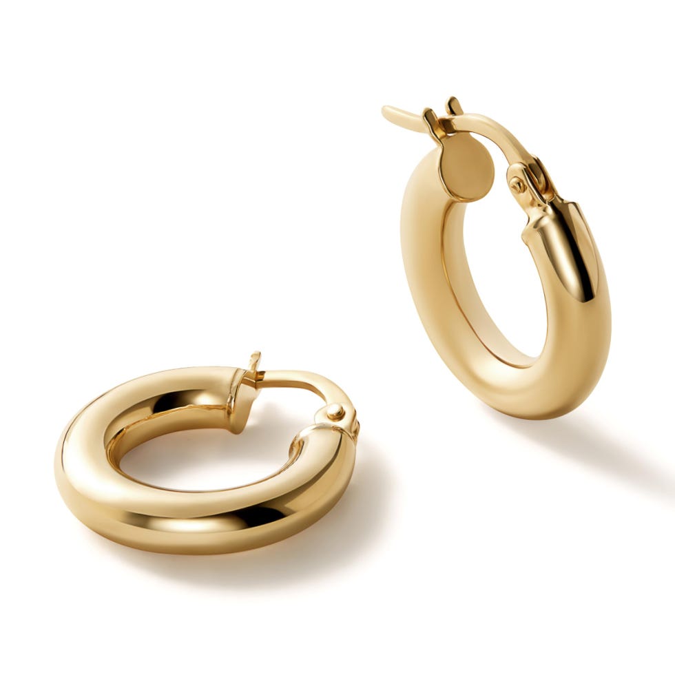 10K Solid Gold Classic Hoops 