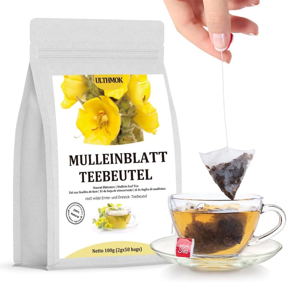 Foglia di Verbasco | Tisana di Verbasco 50 Bustine | Mullein Leaf Tea | Ingredienti naturali al 100%, senza additivi