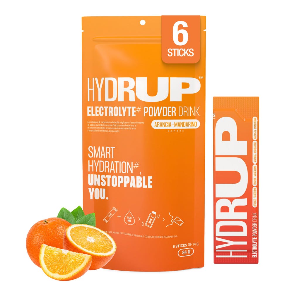 Hydrup - Elettroliti senza zucchero in Polvere con Vitamine e Minerali per una Rapida Idratazione - 1733mg di Elettroliti per Porzione - 16 Bustine per Confezione - Arancia-Tangerino