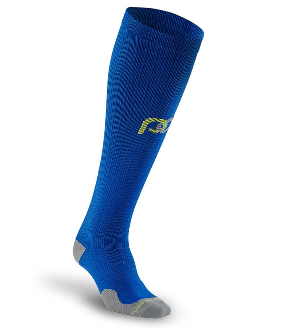 PRO Compression: Marathon (su Tutta la Lunghezza, Over-The-Calf), 1 Paia di Calzini a Compressione, Uomo, Royal Blue