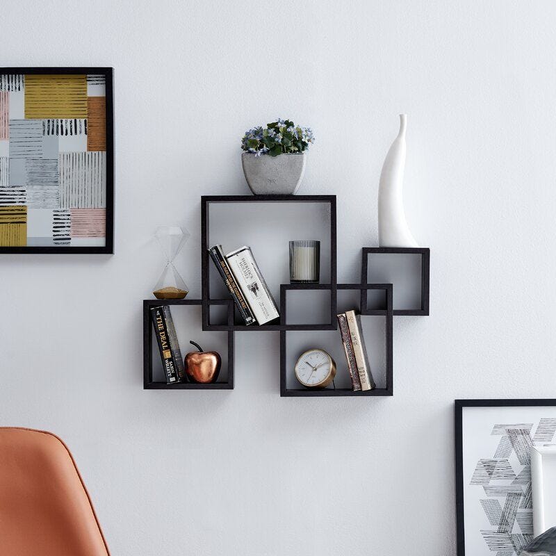 White Adonica Square Accent Shelf