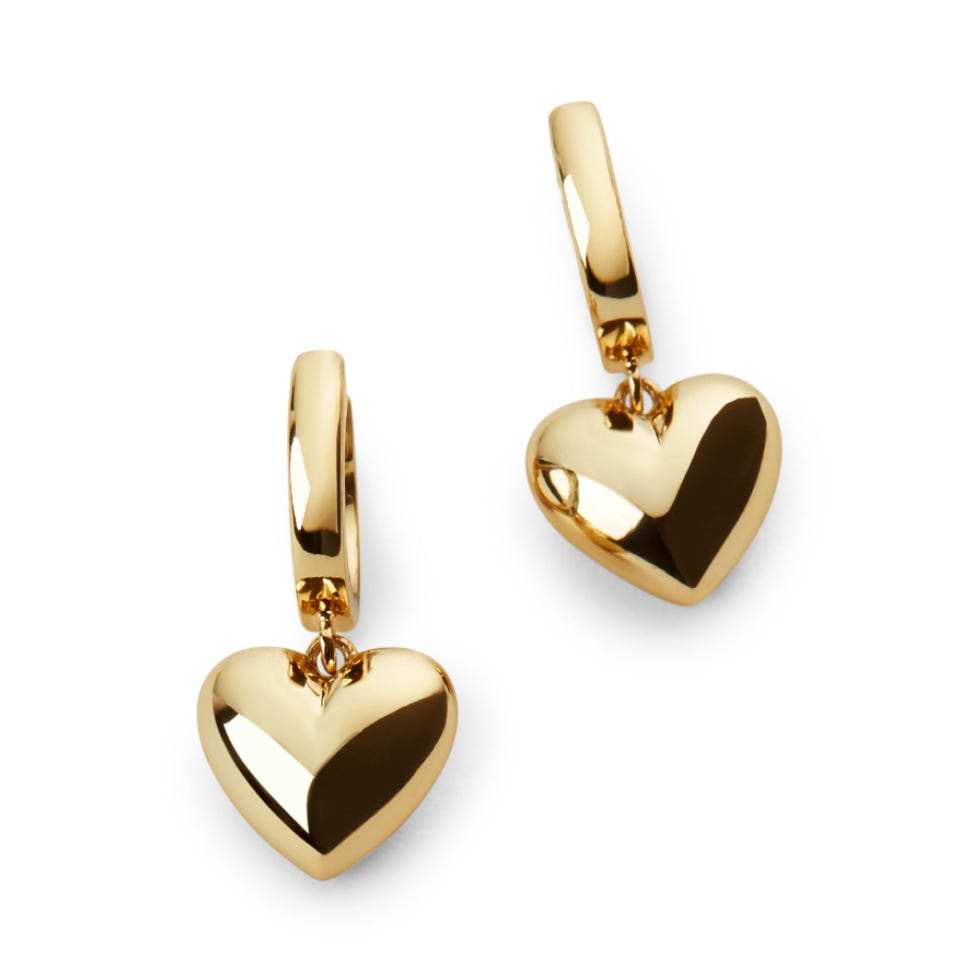 Jessica Puffed Heart Hoops