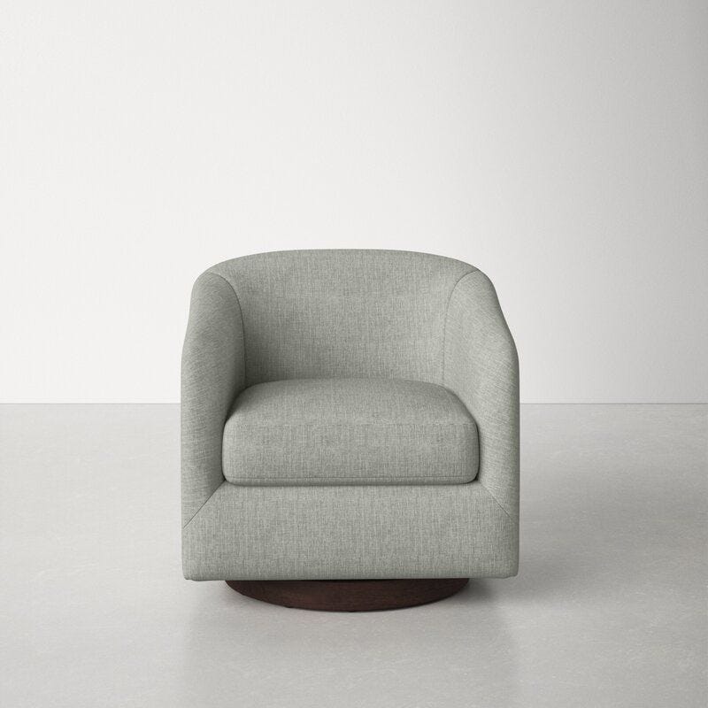 Bennett Upholstered Swivel Barrel Chair