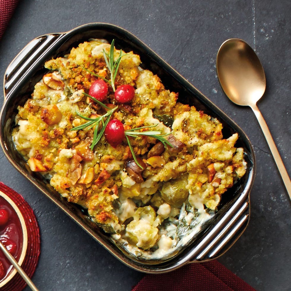 Specially Selected Sprout Gratin in a White Wine Sauce
