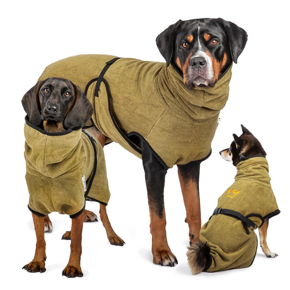 Albornoz de algodón para perros grandes