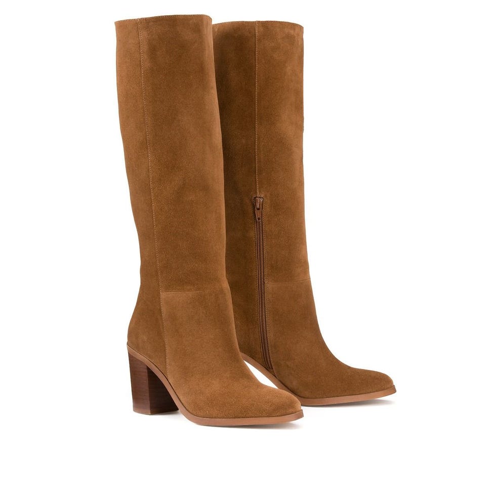 Signatures Suede Knee-High Boots with Block Heel