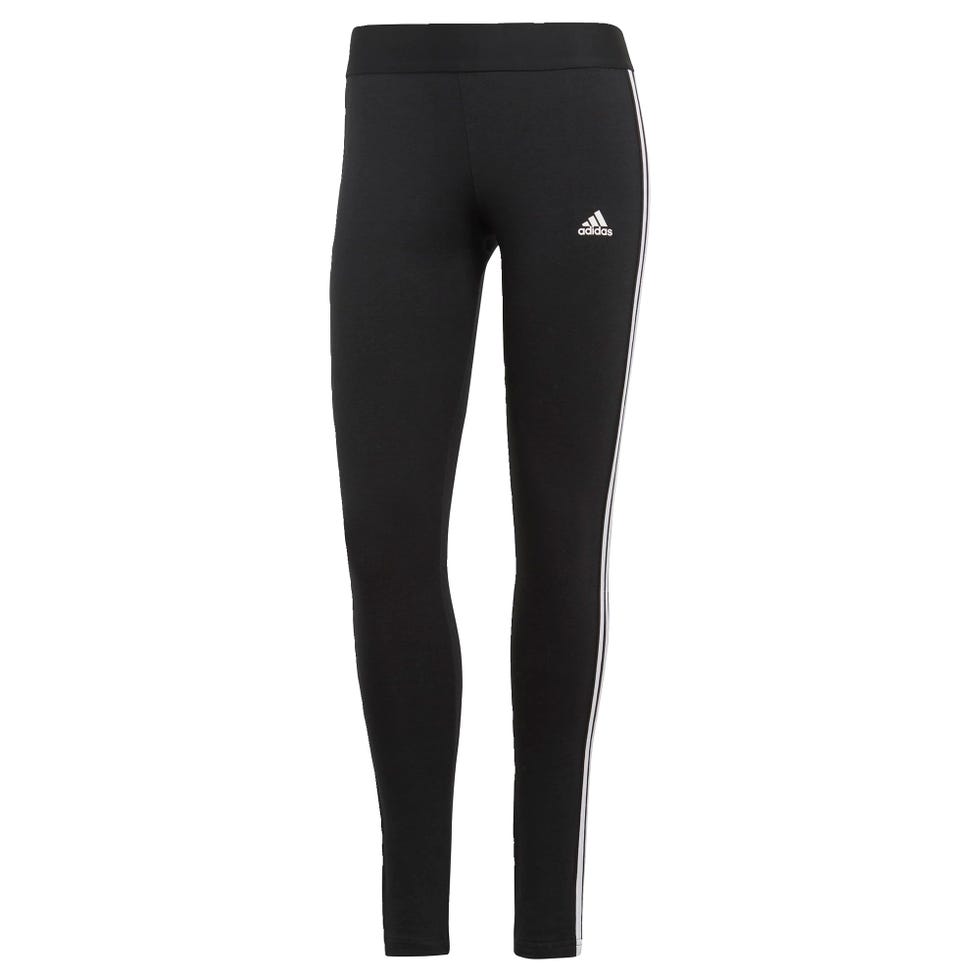 adidas clay Donna 3 Stripes Leggings, Black/White, M