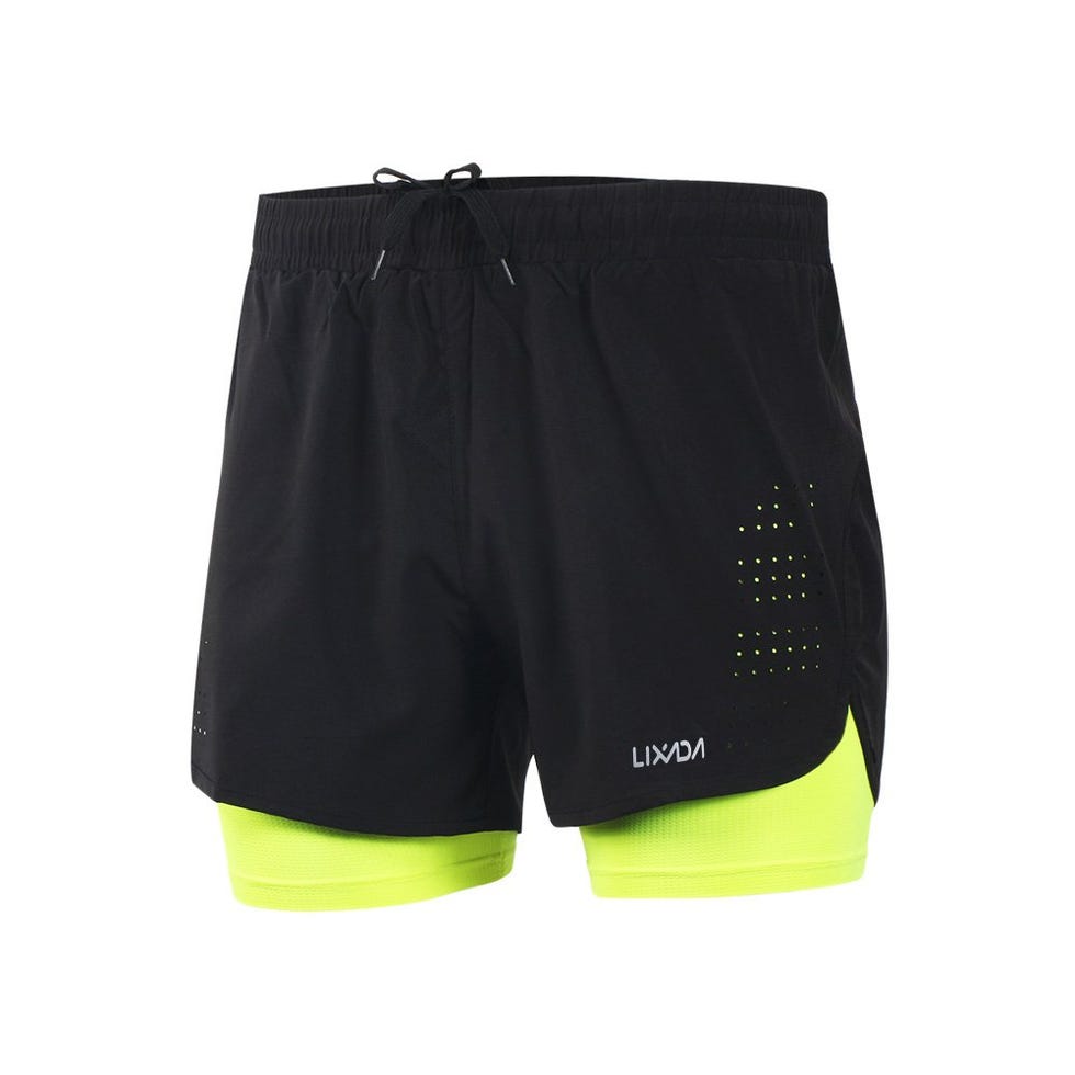 Lixada Pantaloncini da Corsa 2 in 1 da Uomo, ad Asciugatura Rapida, Traspiranti, con Scarpetta Lunga