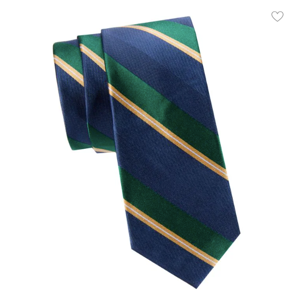 Diagonal Stripe Silk Tie