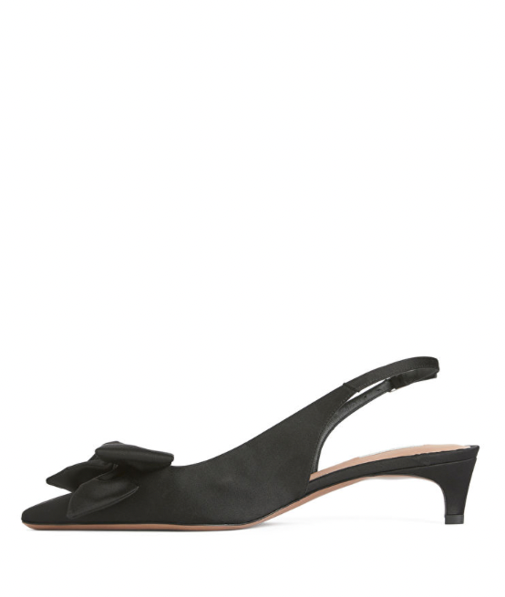 Soft Bow Slingback Pumps