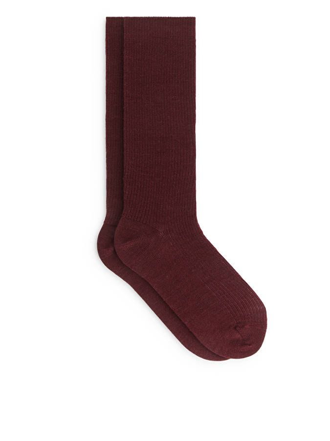 Ribbed Wool-Blend Socks