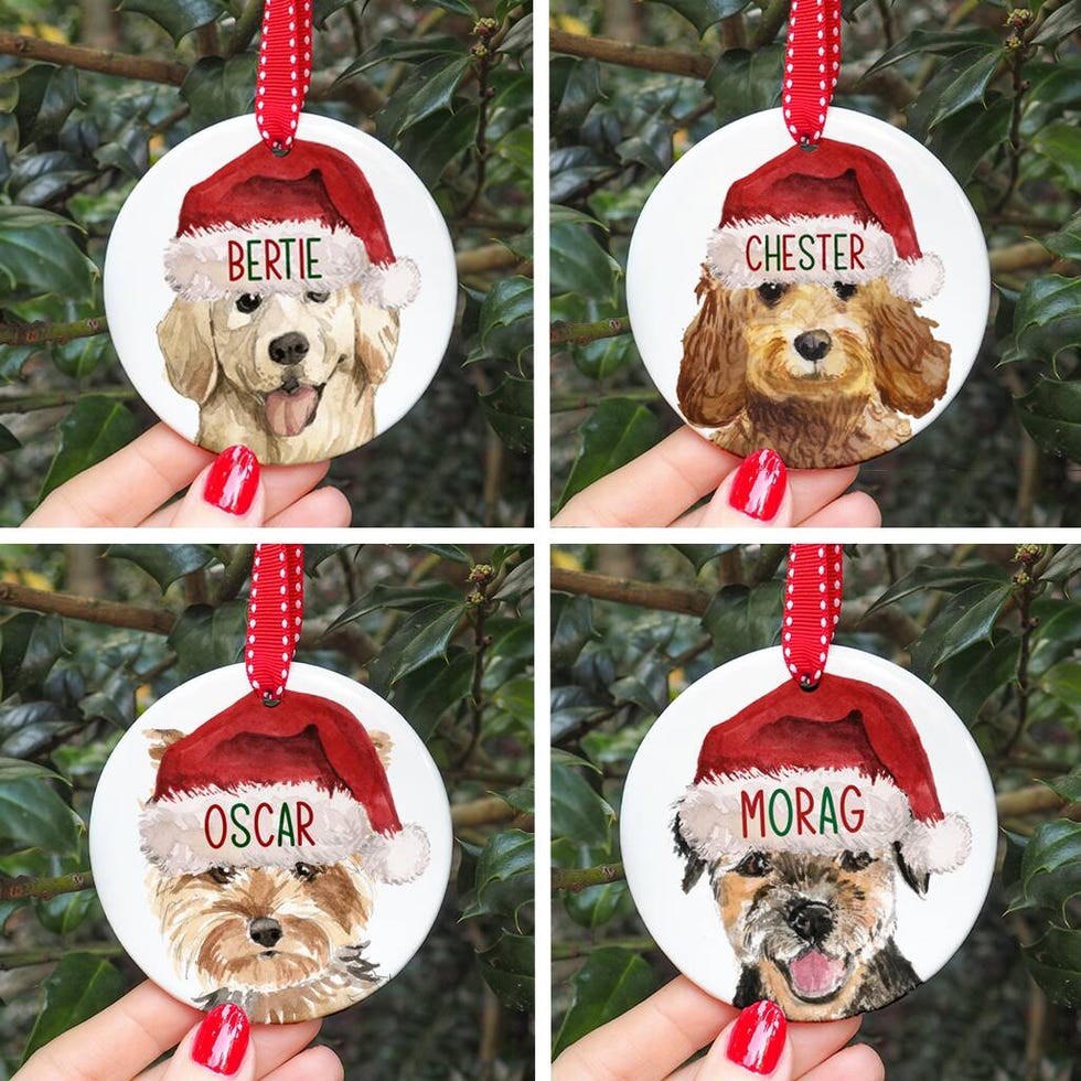Personalised Dog Breed Christmas Tree Ornament