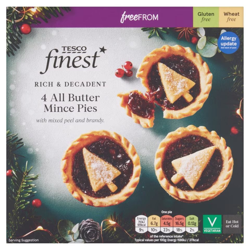 Tesco Finest Free From Mince Pies 4pk