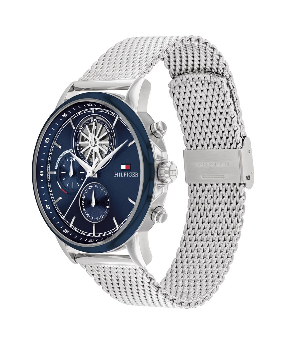 Multifunction Stainless Steel Wristwatch