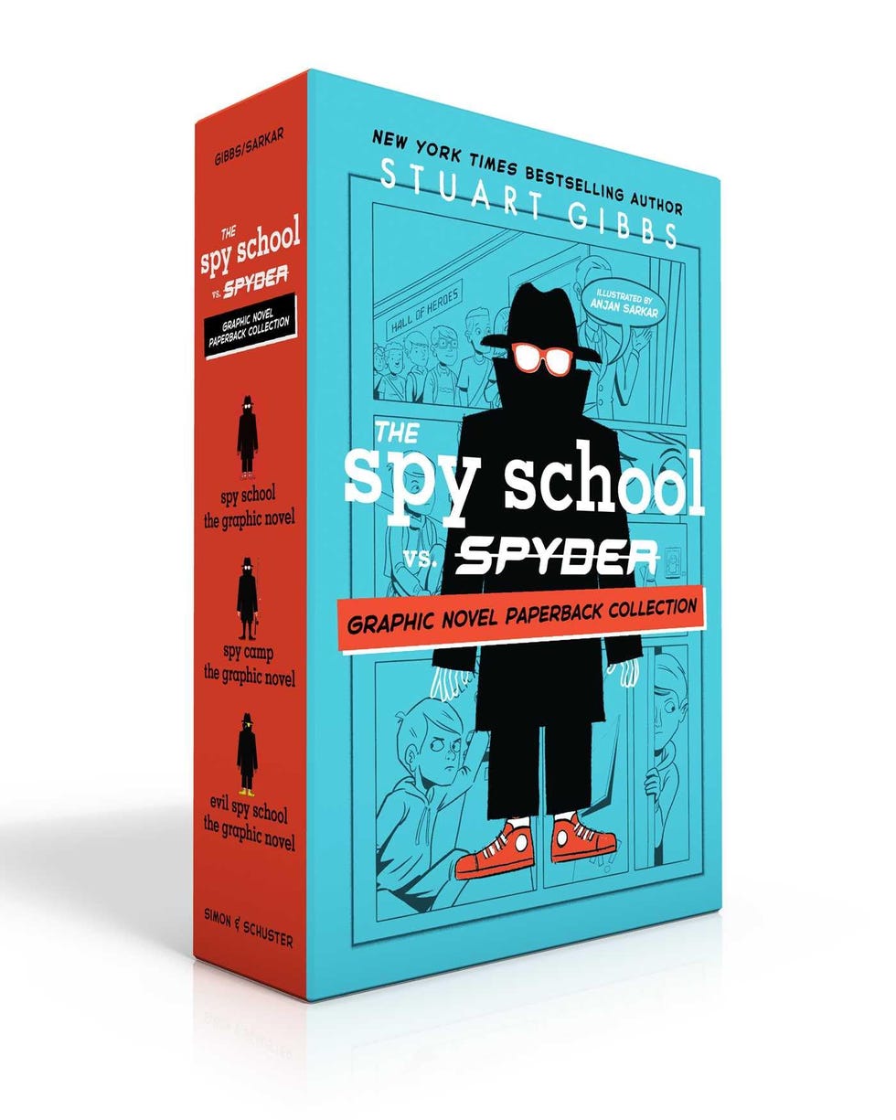 The Spy School vs. SPYDER Graphic Novel Paperback Collection by Stuart Gibbs, illustrated by Anjan Sarkar 