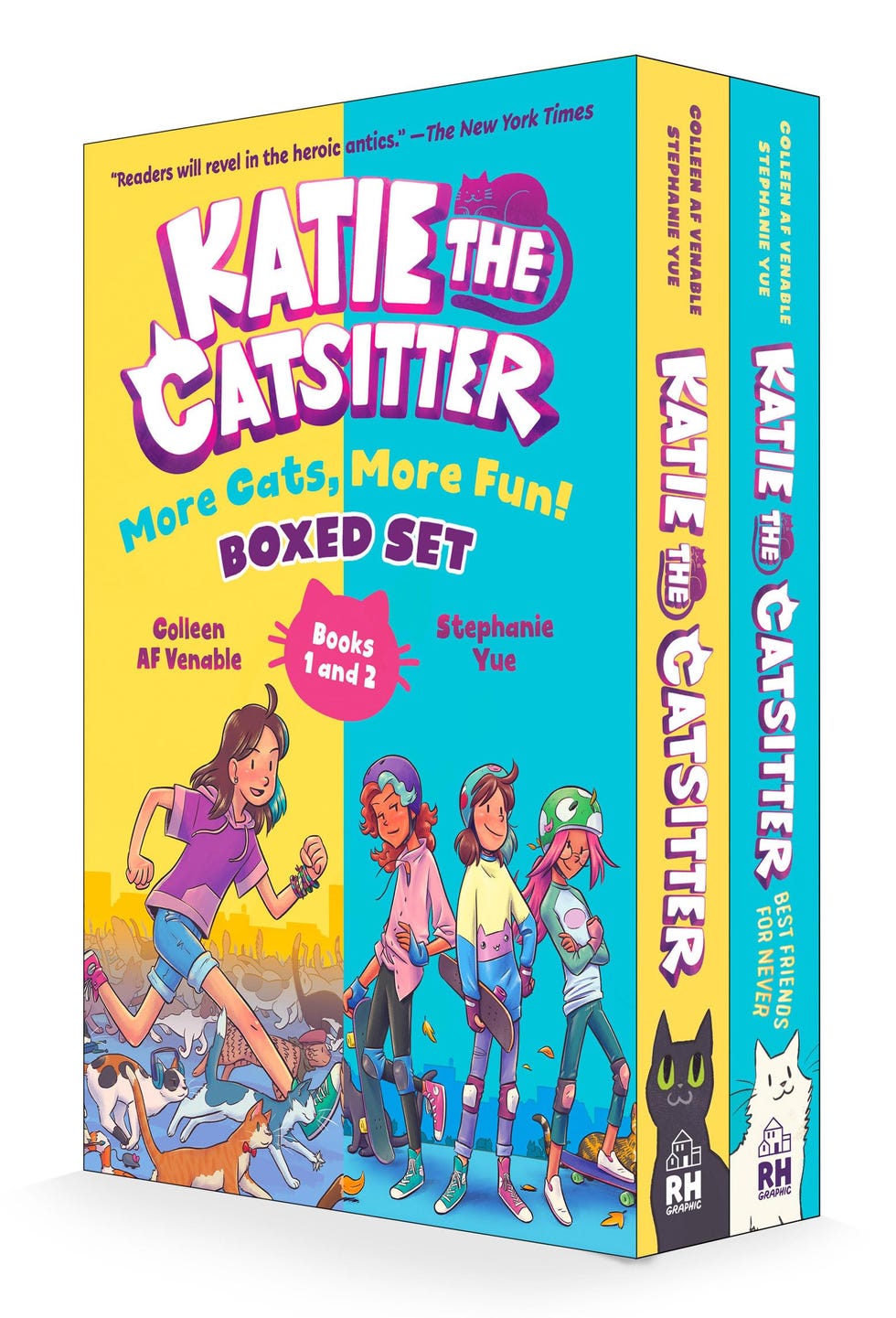 Katie the Catsitter: More Cats, More Fun! Boxed Set by Colleen AF Venable, illustrated by Stephanie Yue 