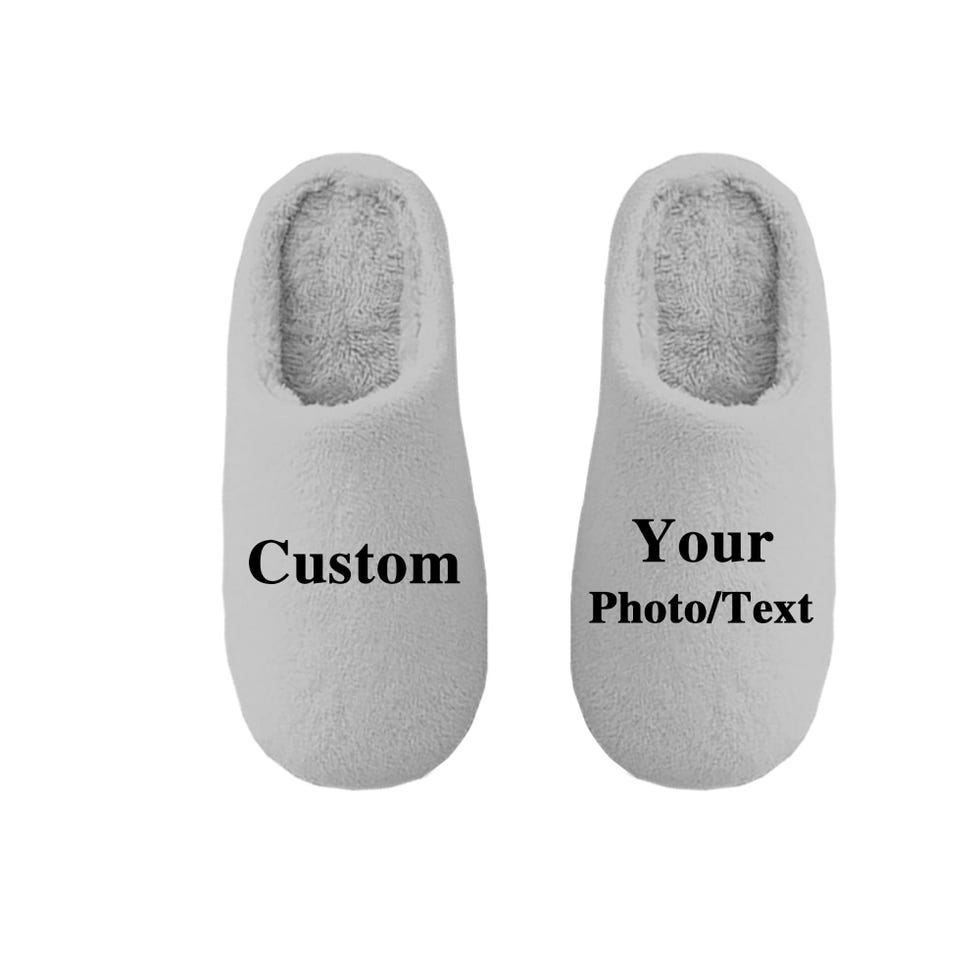 Zapatillas de invierno para estar en casa personalizables con foto o texto