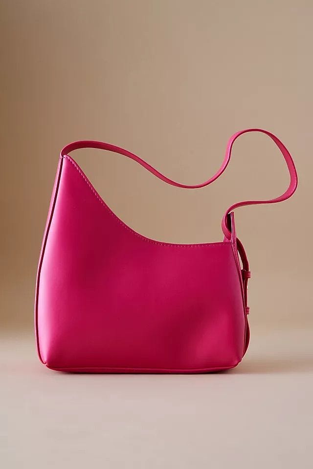 Asymmetrical Buckle Shoulder Bag