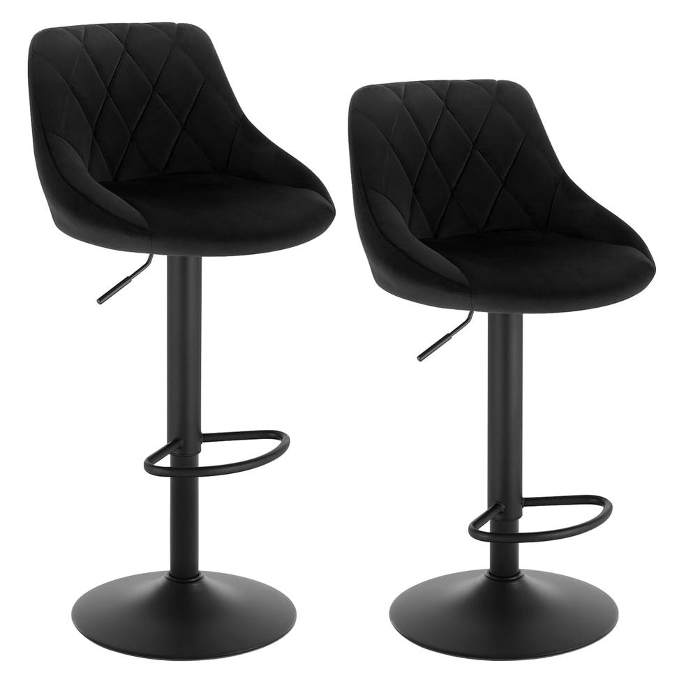 2 taburetes ergonómicos en terciopelo