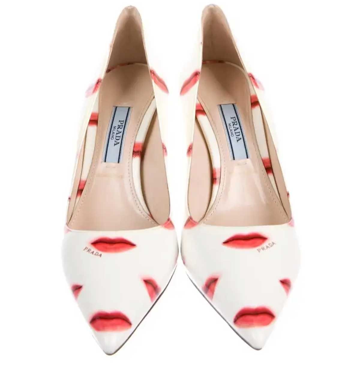 Prada lipstick pumps best sale