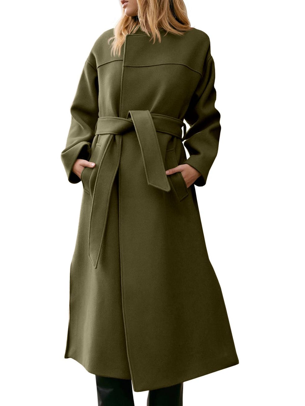 Overcoat Jacket with Belt