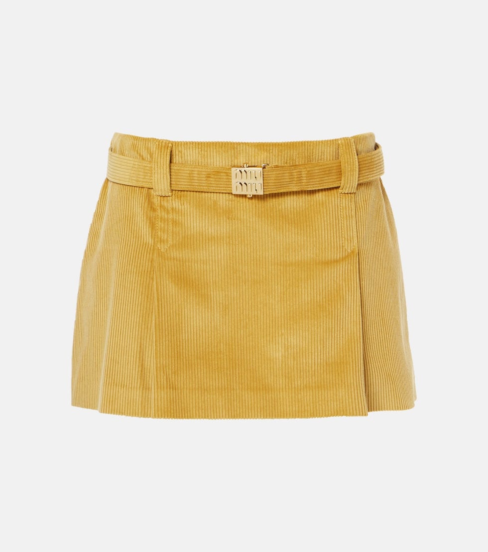 Cotton corduroy miniskirt