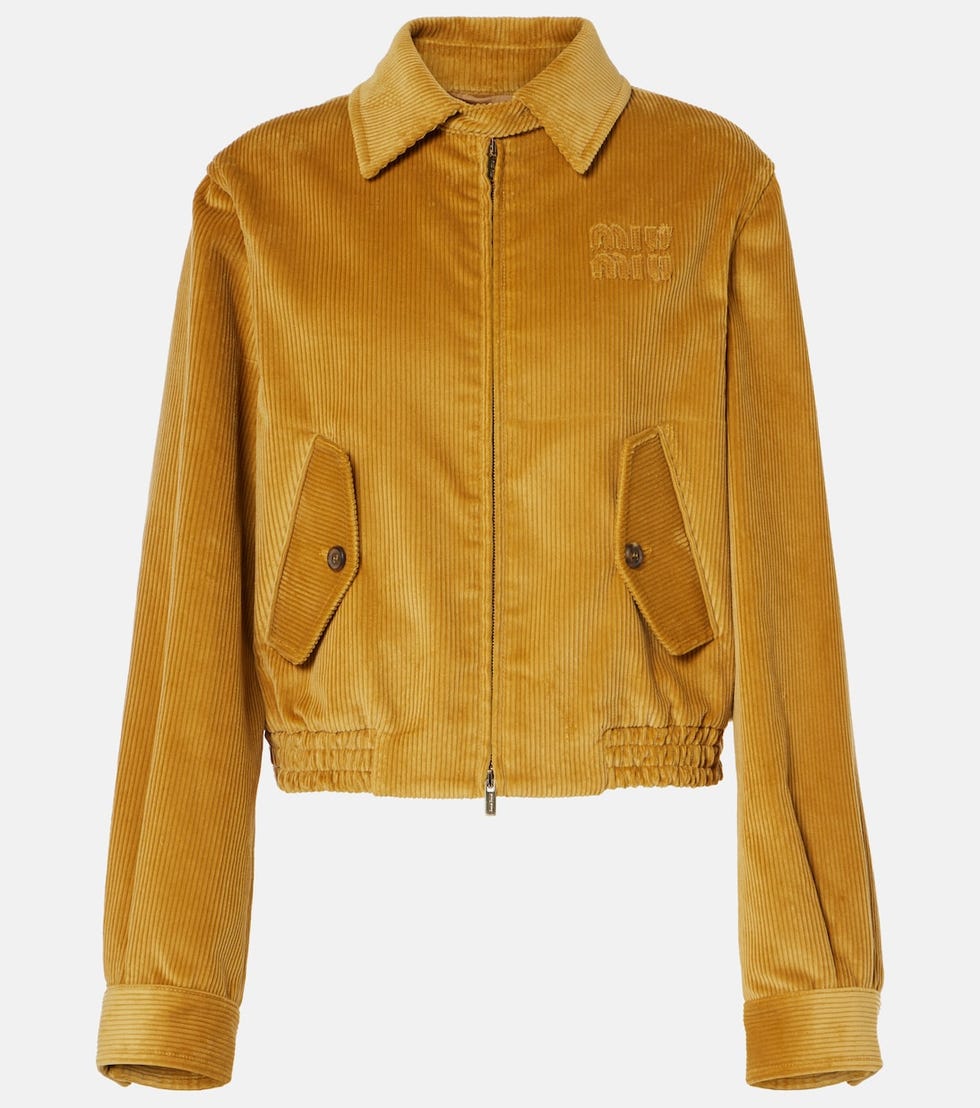 Logo corduroy blouson