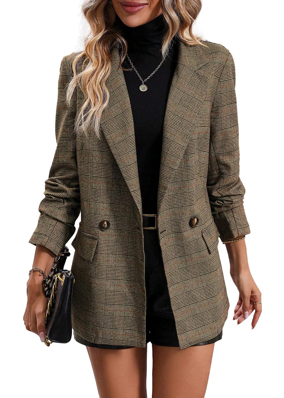 Plaid Blazer Jacket 