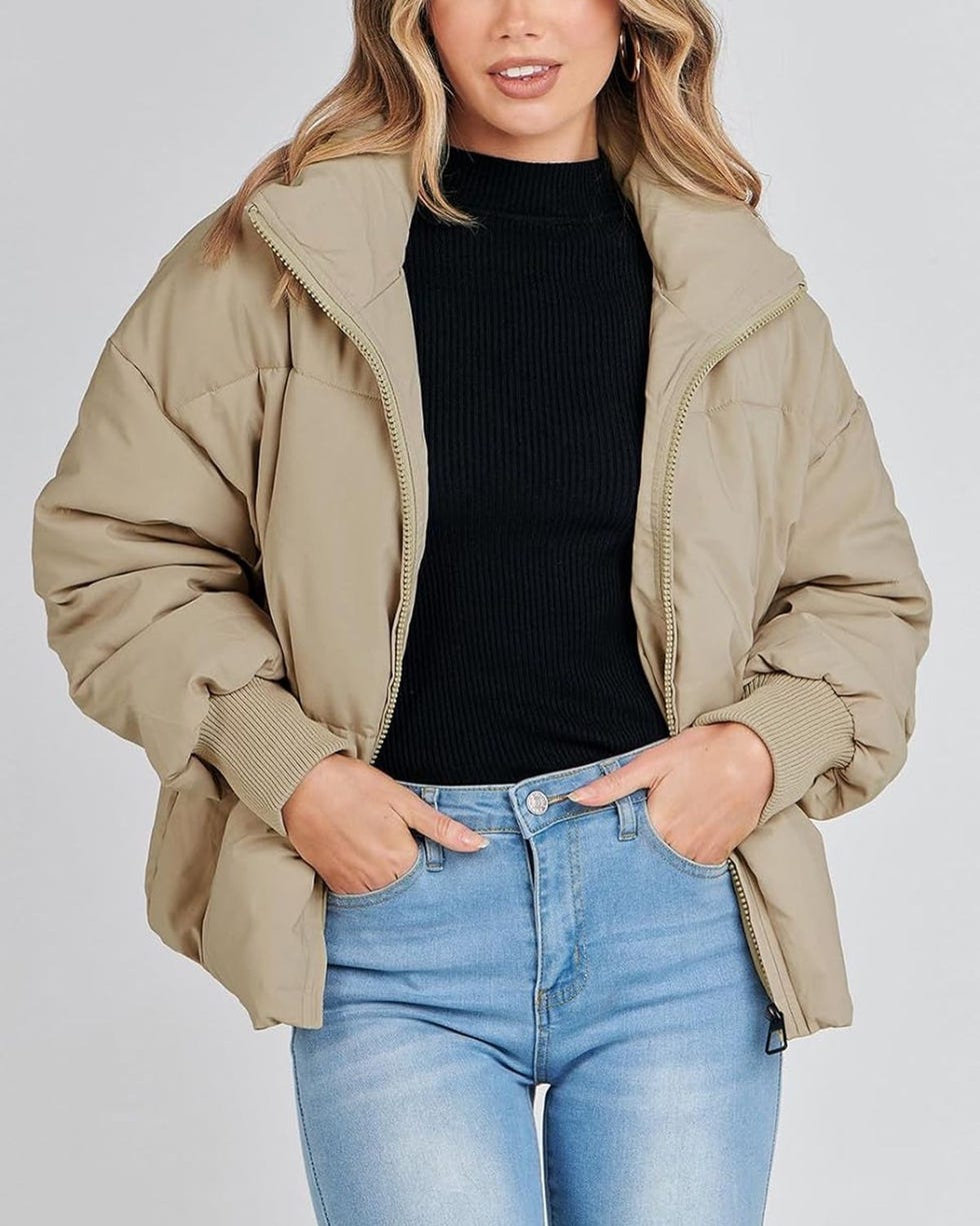 Winter Long Sleeve Zip Puffer Jacket