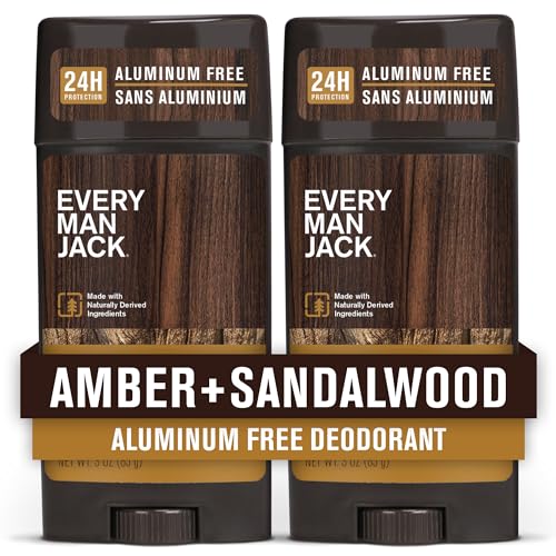  Amber + Sandalwood Men’s Deodorant (2 Pack)