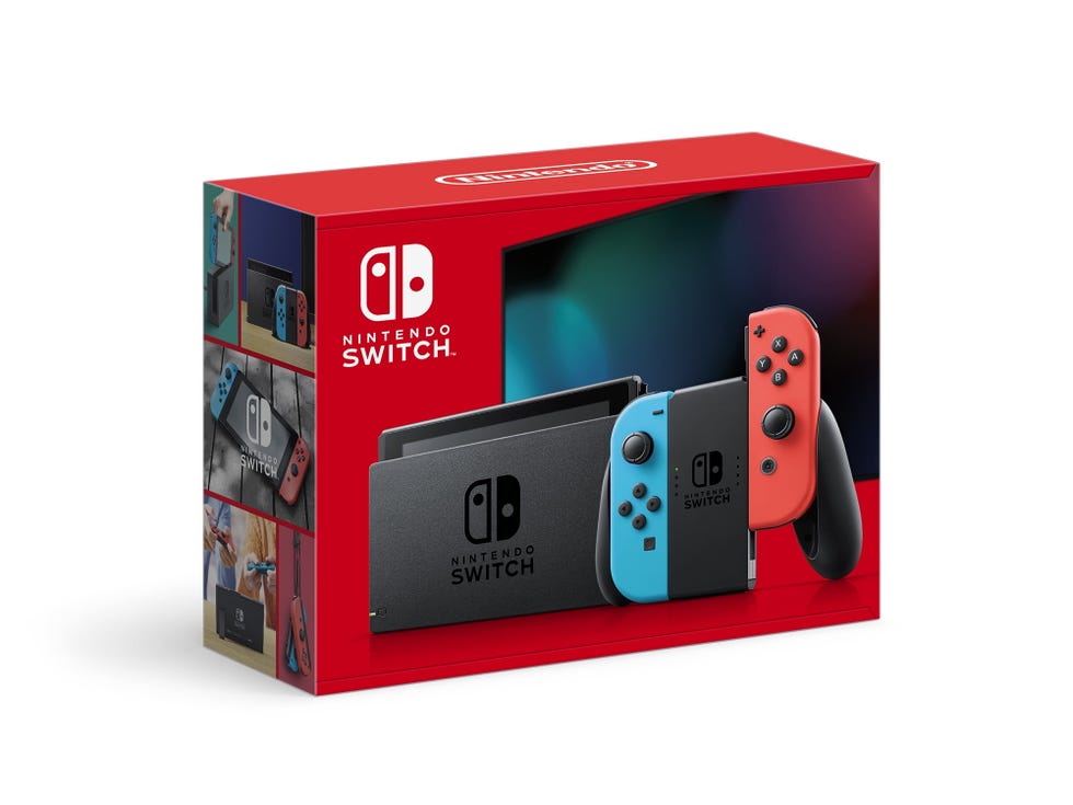 Switch with Neon Blue and Neon Red Joy‑Con