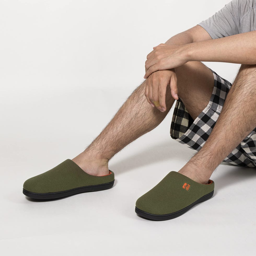 Two-Tone Memory Foam Slippers