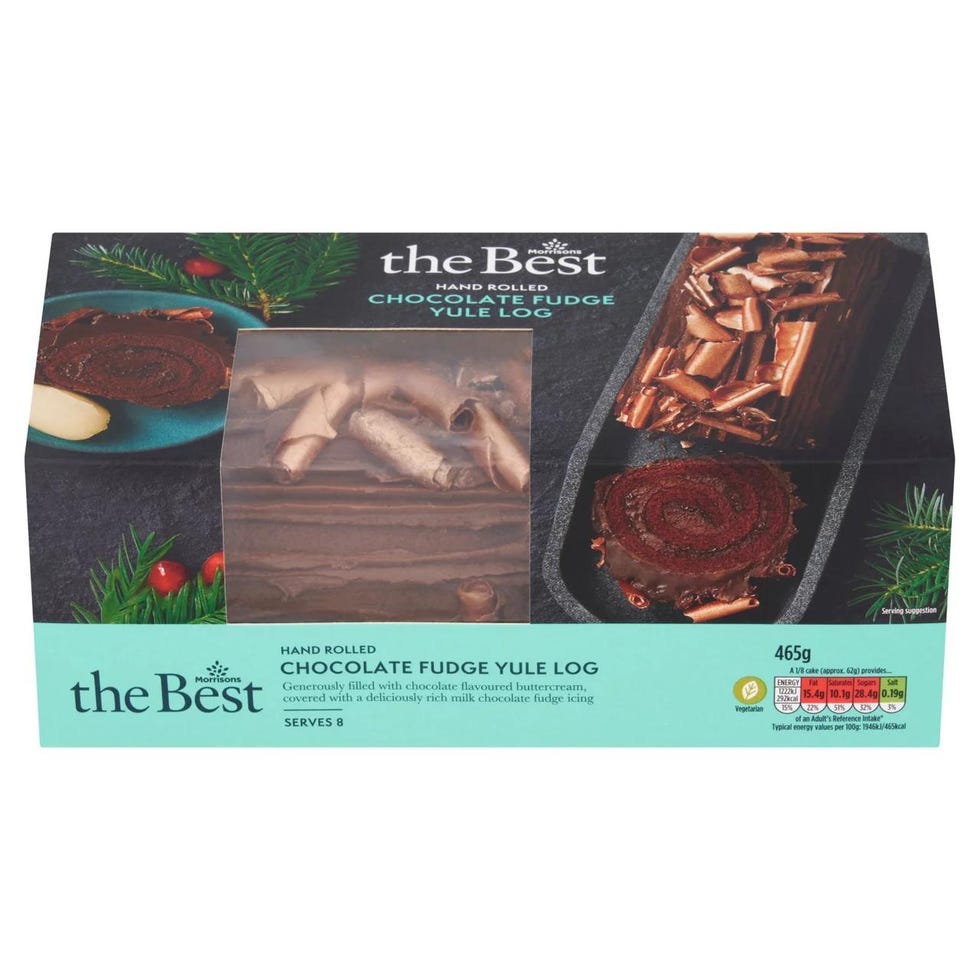 The Best Hand Rolled Chocolate & Fudge Yule Log 465g