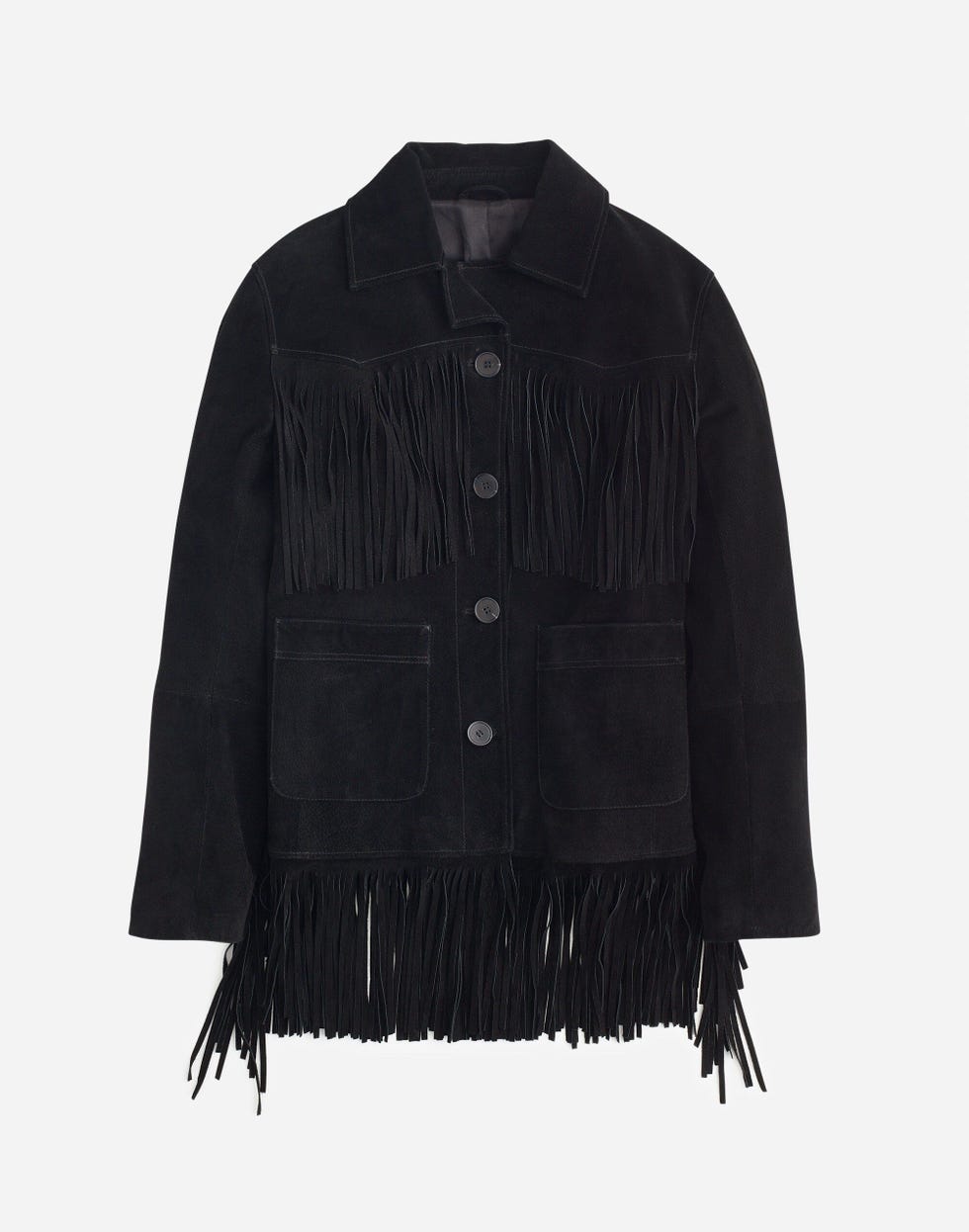 1970s Style Preowned Suede Fringed Jacket