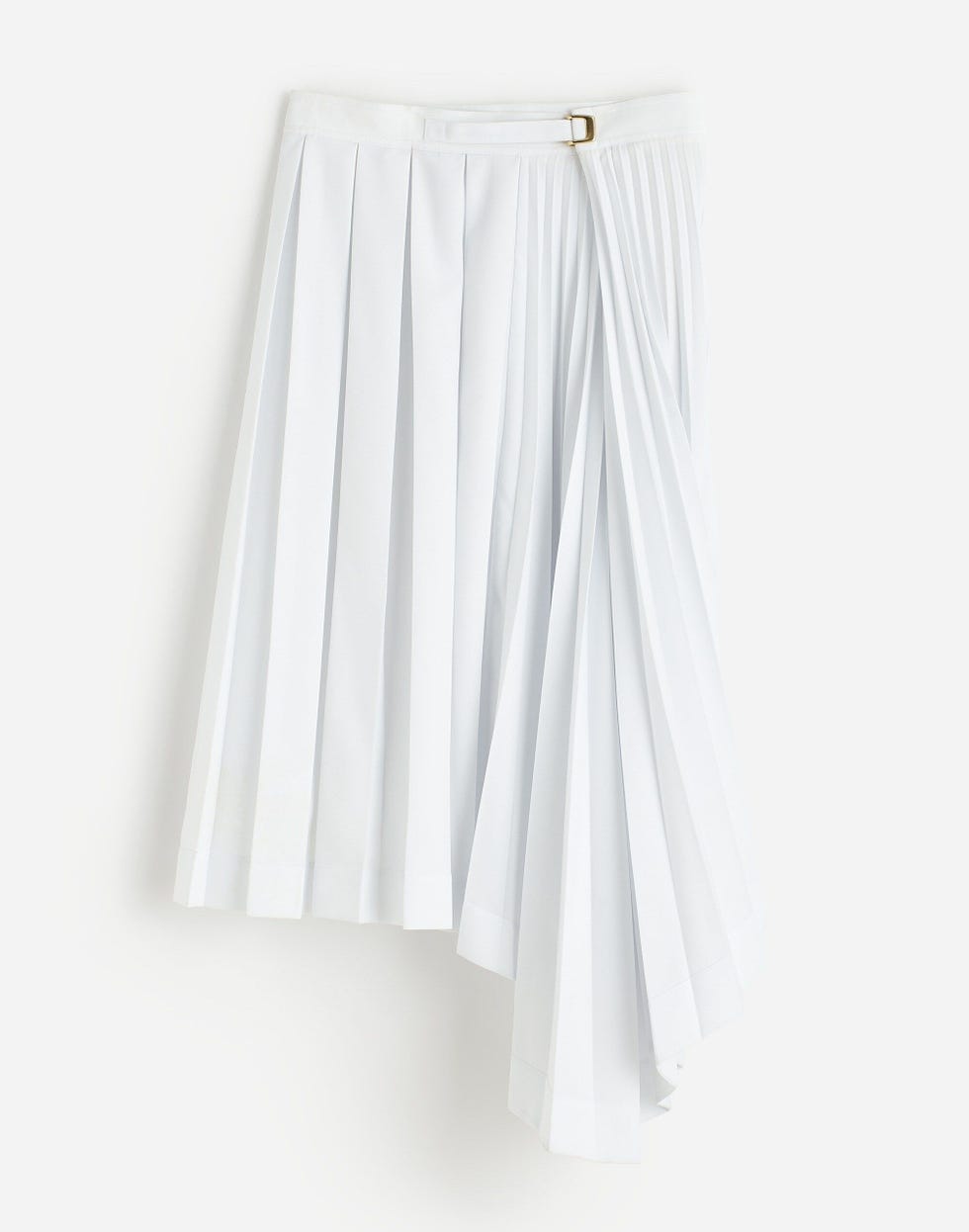 Celine Philo Sunray Pleat Asymmetric Preowned Midi Skirt