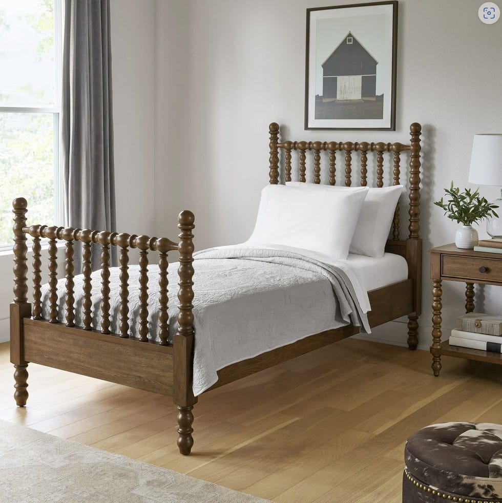 The Pioneer Woman Harper Twin Spindle Bed in Homestead Brown