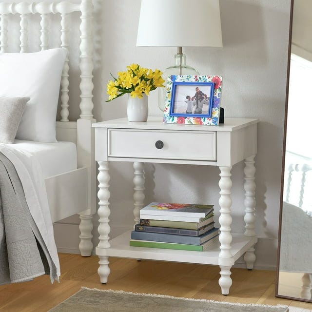 The Pioneer Woman Harper Spindle Nightstand in White