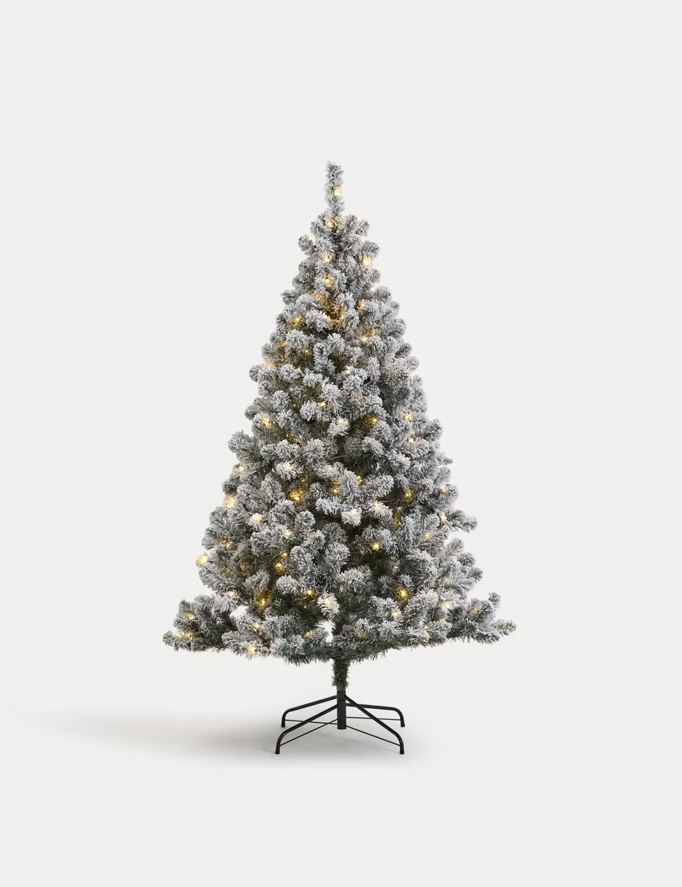 6ft Pre-Lit Snowy Christmas Tree