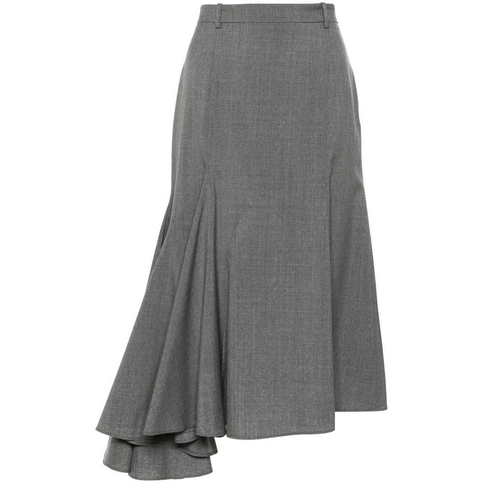 Wool Asymmetric Skirt